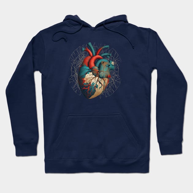 Natural Layers Heart Hoodie by Xie